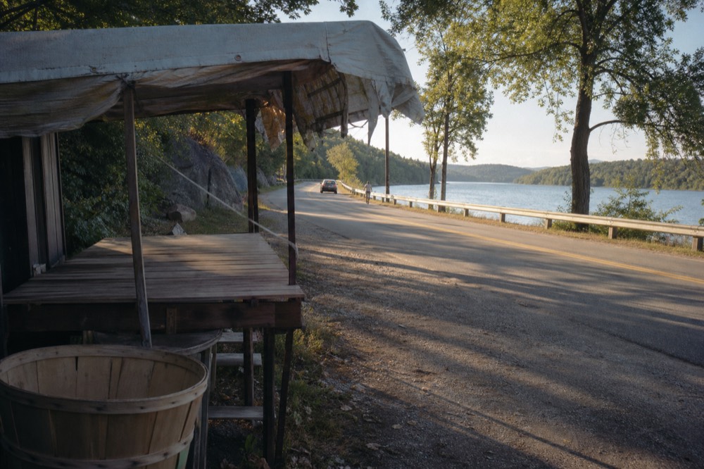 A quiet country road along the west side of Seneca Lake, no text, no logos, no people