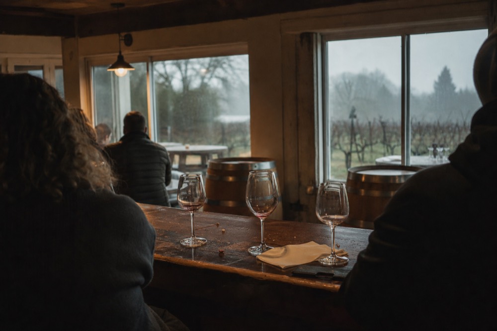 Keuka Lake wine tasting room, no text, no logos, no people